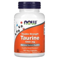 Sotib oling NOW Foods, Taurin, Double Strength, 1000 mg, 100 Vegetarian kapsulalari