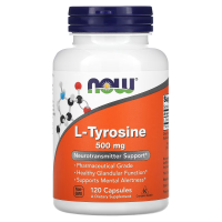 Купить Now Foods L tyrosine, L тирозин, 500 мг, 120 капсул