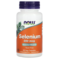 Купить NOW Foods Selenium , 200 мкг, 90 растительных капсул, Селен