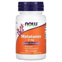 Купить NOW Foods Melatonin, Мелатонин, 3 мг, 180 capsules