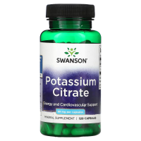 Купить Swanson Potassium Citrate, Цитрат калия, 99 мг, 120 капсул