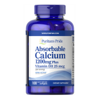 Sotib oling Puritans Pride Absorbable Calcium 1200mg, Vitamin D3 25 mg, 100 softgels