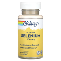 Купить Соларай, Селен, Solaray Selenium 200 мкг, 90 растительных капсул