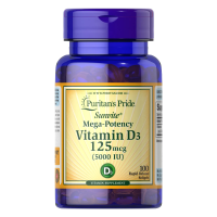 Купить Puritans Pride, Vitamin D3 125mcg 5000 IU, ( 100 капсул ), Витамин Д3
