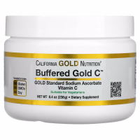 Купить California Gold Nutrition (Vitamin C), Buffered Gold C, некислый буферизованный витамин C в форме порошка, аскорбат натрия, 238 г (8,4 унции)