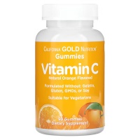 Купить California Gold Nutrition Vitamin C, жевательные таблетки с витамином C, натуральный апельсиновый вкус, без желатина, 90 жевательных таблеток