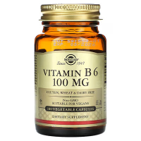 Купить Solgar, Vitamin B6, 100 mg, 100 Vegetable Capsules