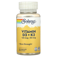 Sotib oling Solarai, Vitaminlar, D3 va K2, Soyasiz, 120 Vegetarian Kapsula