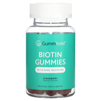 Купить GummYum Biotin Gummies, Жевательные таблетки с биотином, натуральный клубничный ароматизатор, 2500 мкг, 60 шт.