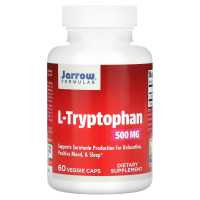 Купить Jarrow Formulas, L-Tryptophan, 500 мг, 60 растительных капсул L-триптофан