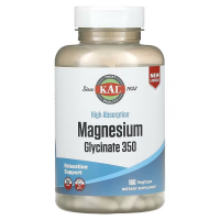 Купить KAL Magnesium Glycinate, Магнесиум, Глицинат магния с высокой абсорбцией 350, 160 вегетарианских капсул