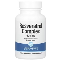 Купить Lake Avenue Nutrition, Resveratrol Complex, 500 mg, 60 Veggie Capsules