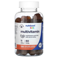 Купить Nutricost, Kids, мультивитаминные жевательные таблетки, для детей от 4 лет, со вкусом ягодного ассорти, 120 жевательных таблеток