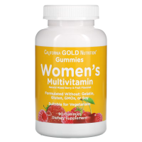 Купить California Gold Nutrition Womens Multivitamin, мультивитаминный комплекс для женщин, ягодный и фруктовый вкус, 90 жевательных конфет