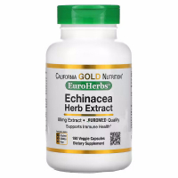 Купить California Gold Nutrition, EuroHerbs, echinacea экстракт эхинацеи, 80 мг, 180 вегетарианских капсул