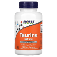 Купить Now Foods Taurine, таурин, 500 мг, 100 растительных капсул
