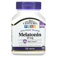 Купить 21st Century, Melatonin, Мелатонин с пролонгированным высвобождением, 10 мг, 120 таблеток