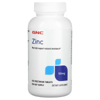 Купить Цинк, Zinc, GNC, 50 мг, 250 вегетарианских таблеток