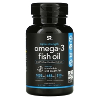 Купить Sports Research, Рыбий жир с омега-3, тройная эффективность, 1250 мг, 60 мягких таблеток