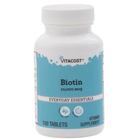 Купить Vitacost Biotin -- 10,000 mcg - 100 Tablets | Витакост Биотин — 10000 мкг — 100 таблеток