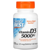 Sotib oling Doctors Best, Vitamin D3, 125 mkg, (5000 IU), 180 kapsula