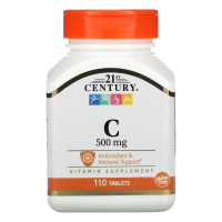 Купить 21st Century, витамин C, 500 мг, 110 таблеток | Vitamin C 500 mcg 110 tab