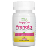 Купить Super Nutrition, Simply One Prenatal, пренатальные мультивитамины тройного действия, 30 таблеток