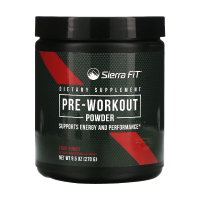 Купить Pre-Workout Powder (Энергетик), Fruit Punch, 9.5 oz (270 g), Sierra Fit, Сиера Фит Пре-Воркоут Повдер