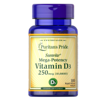 Sotib oling Puritans Pride Vitamin D3 Vitamin D3 250 mkg (10 000 IU) 100 kapsula