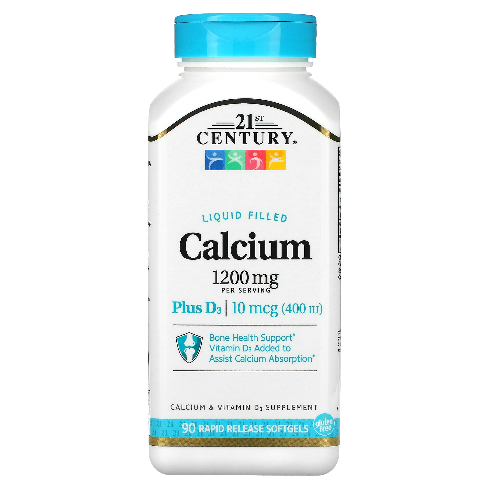 21st Century Calcium, кальций с витамином D3 90 мягких таблеток с .